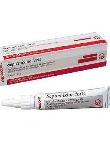 Septomixine (Септомиксин) - паста для антисептич обработки перед пломбированием 75гр Septodont